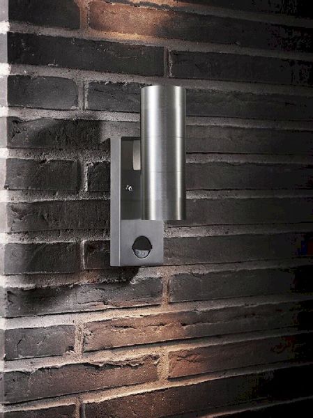 Nordlux Tin Duo Sensor GU10 wandlamp buiten inox