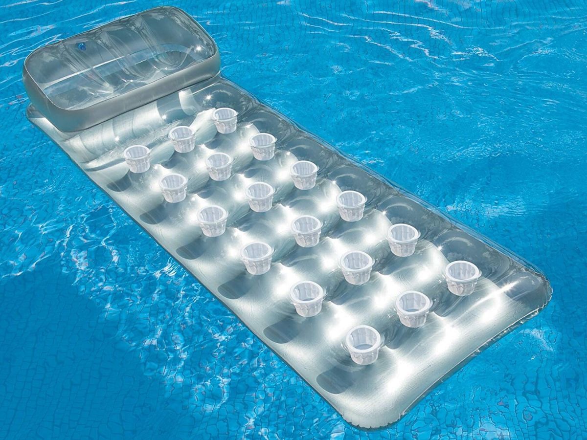 Intex Suntanner opblaasbaar luchtbed grijs