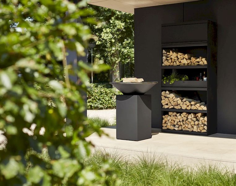 Ofyr Classic Black 100-100 met houtopslag