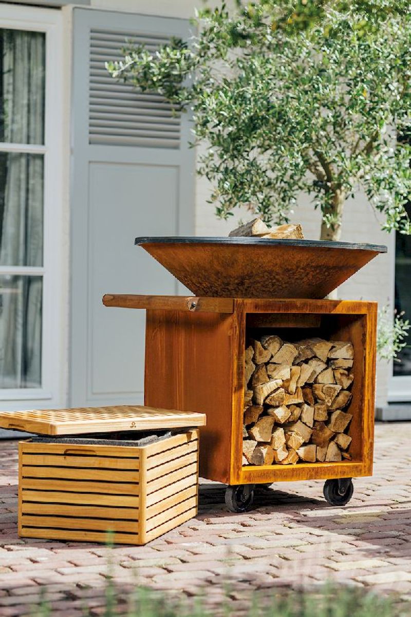 Ofyr Classic Storage Corten 100 Pro hout opslag