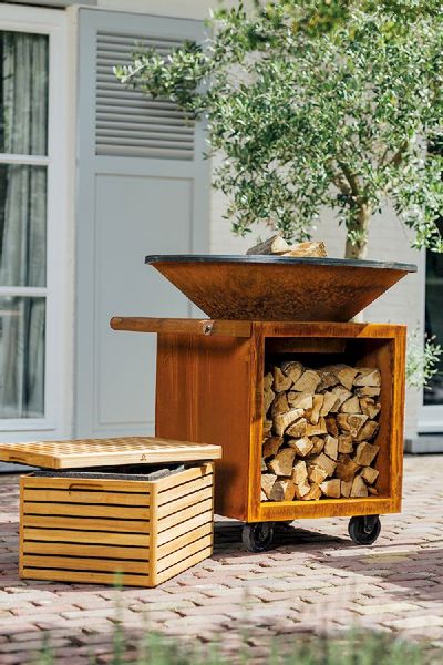 Ofyr Classic Storage Corten 100 Pro hout opslag