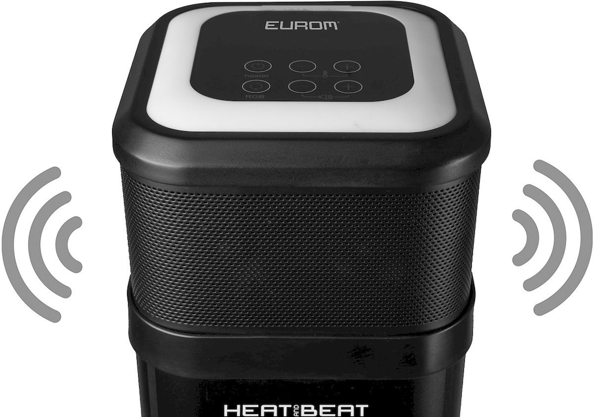 Eurom Heat and Beat Tower terrasverwarmer speaker