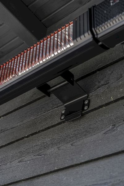 Eurom Heat and Beat zwart terrasverwarmer, sfeerfoto 2 onderkant