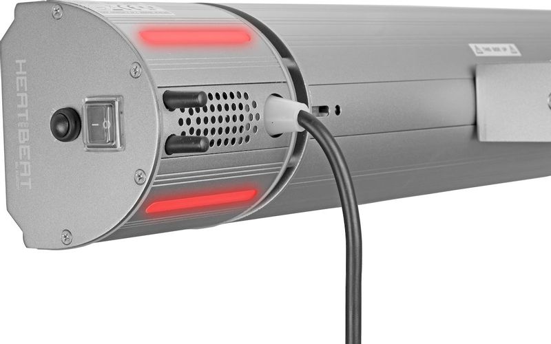 Eurom Heat and Beat grijs terrasverwarmer met verlichting