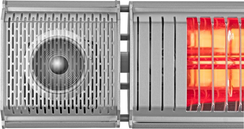 Eurom Heat and Beat grijs terrasverwarmer met speakers