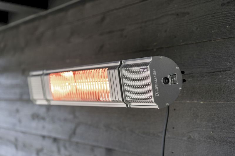 Eurom Heat and Beat grijs terrasverwarmer, sfeerfoto details 2