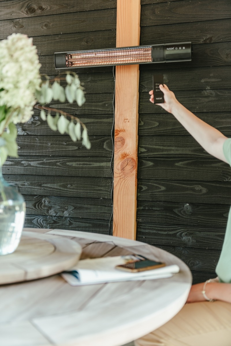 Sunred Heater Royal Diamond Dark Wall 2500 terrasverwarmer - remote control