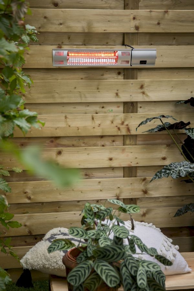 Sunred Heater Royal Diamond Silver Wall 2000 terrasverwarmer