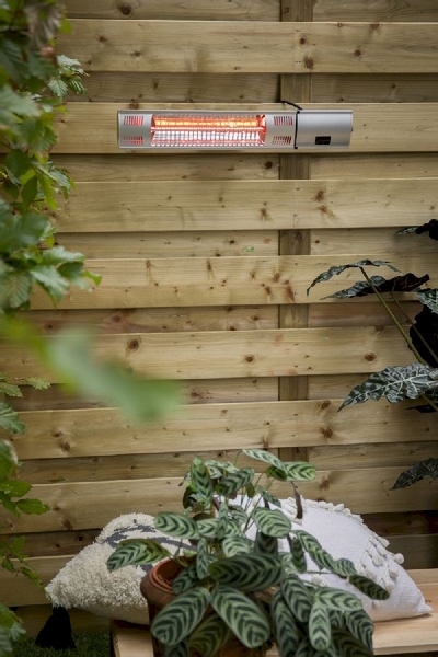 Sunred Heater Royal Diamond Silver Wall 2000 terrasverwarmer