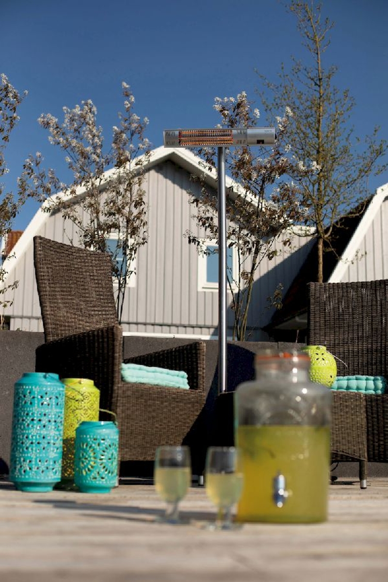 Sunred Heater Royal Diamond Silver Standing 2000 terrasverwarmer