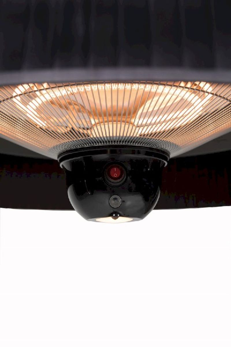 Sunred Heater Artix Hanging Black 1800 terrasverwarmer onderkant