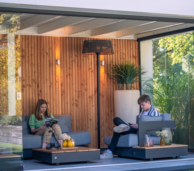 Sunred Heater Artix Corda Standing 2100 terrasverwarmer - Bruin - sfeer