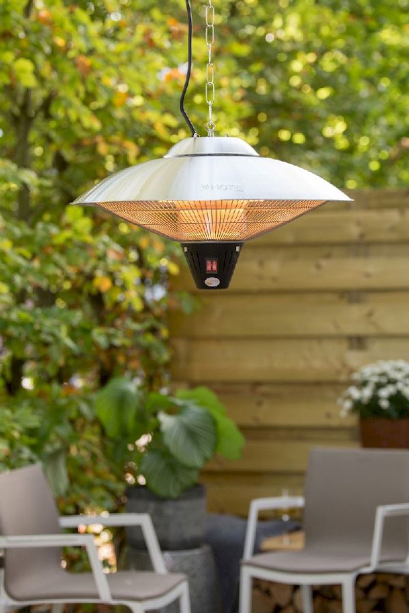 Sunred Heater Sirius Hanging Silver 2100 terrasverwarmer sfeer