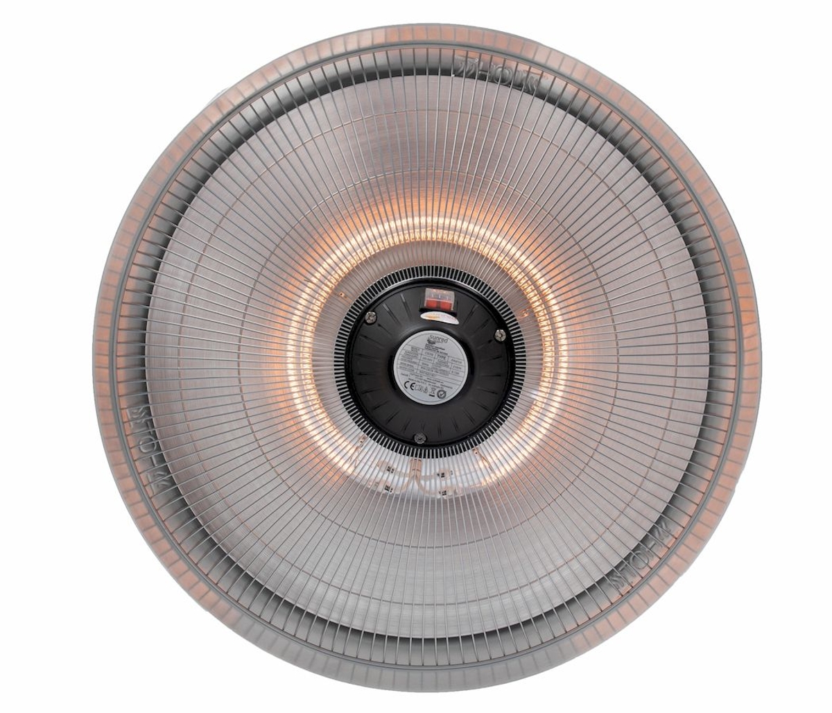 Sunred Heater Sirius Hanging Silver 2100 terrasverwarmer - onderkant