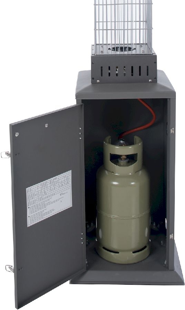 Sunred Atria Flame Torch Grey 11000 terrasverwarmer - gasfles