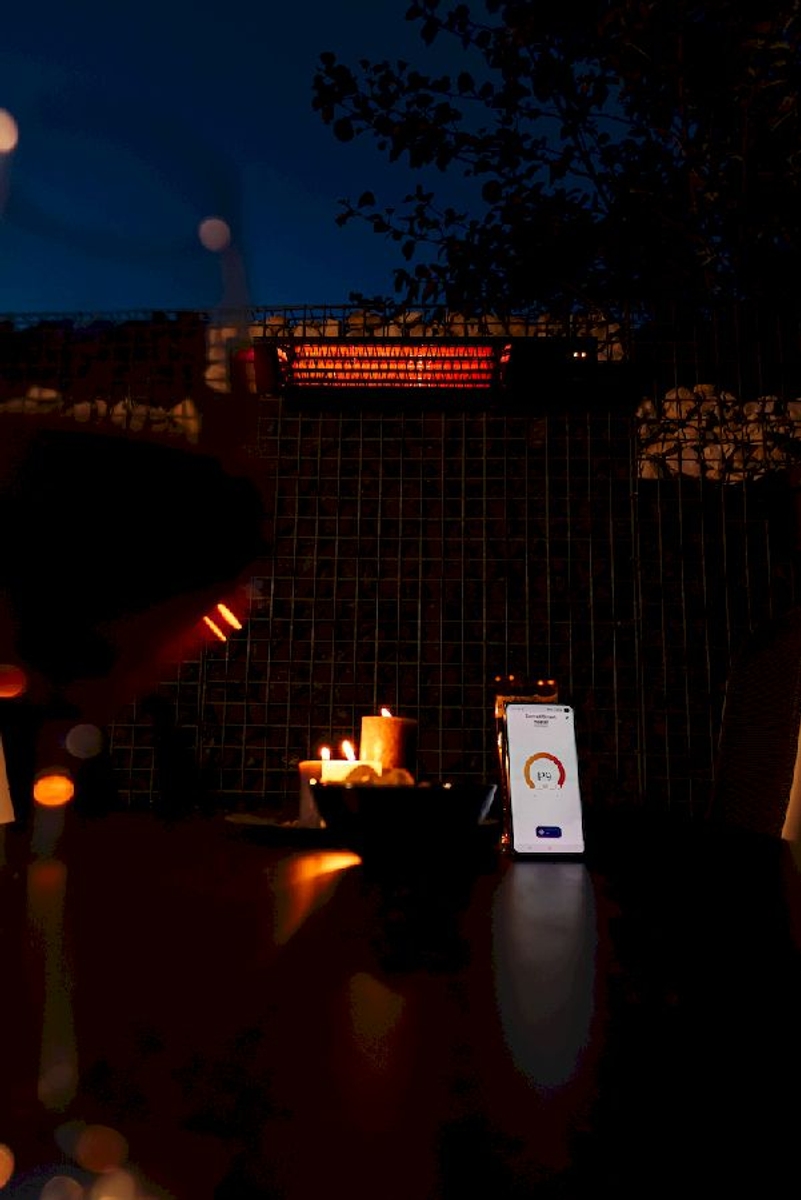 Sunred Heater Professional Smart Royal Diamond Dark Wall 2500 terrasverwarmer