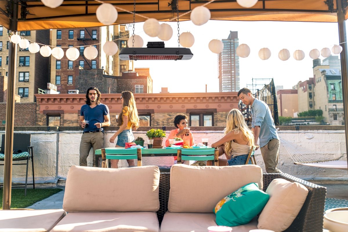 Sunred Heater Royal Diamond Dark Vintage Hanging 2500 terrasverwarmer