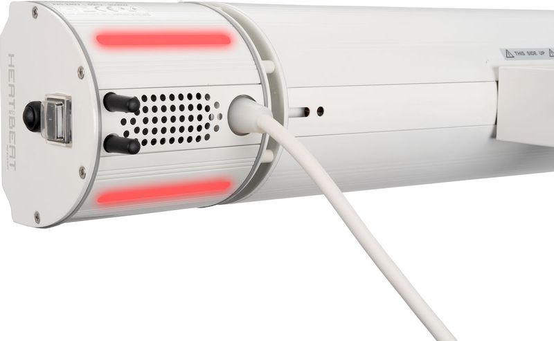 Eurom Heat and Beat wit terrasverwarmer met verlichting