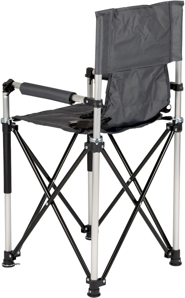 Bo-Camp Compact camping kinderstoel - Grijs / achterkant / zijkant / veiligheidsriem