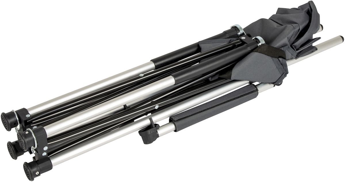 Bo-Camp Compact camping kinderstoel - Grijs / ingeklapt