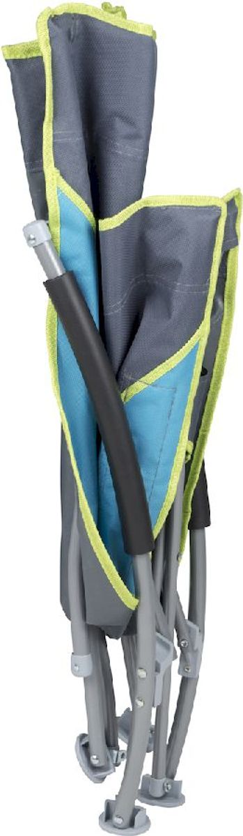 Bo-Camp Beach Chair Compact vouwstoel - Blauw/grijs opgevouwen