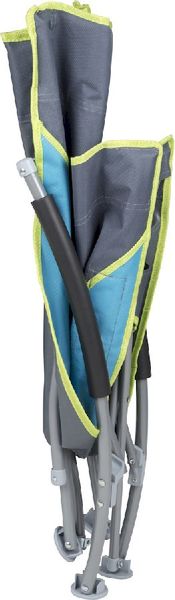 Bo-Camp Beach Chair Compact vouwstoel - Blauw/grijs opgevouwen