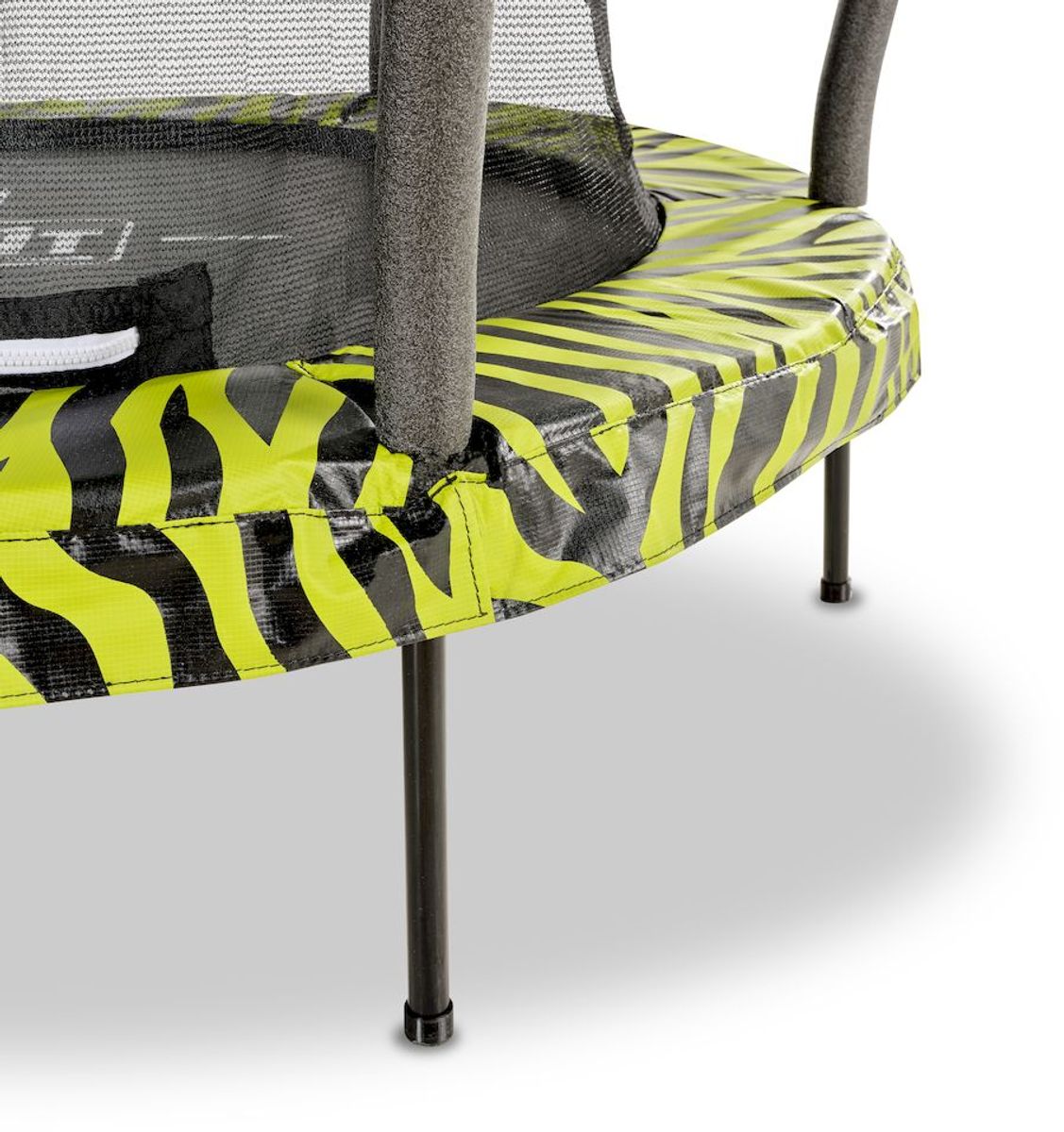 EXIT Tiggy Junior 140 cm zwart/groen trampoline + veiligheidsnet poten