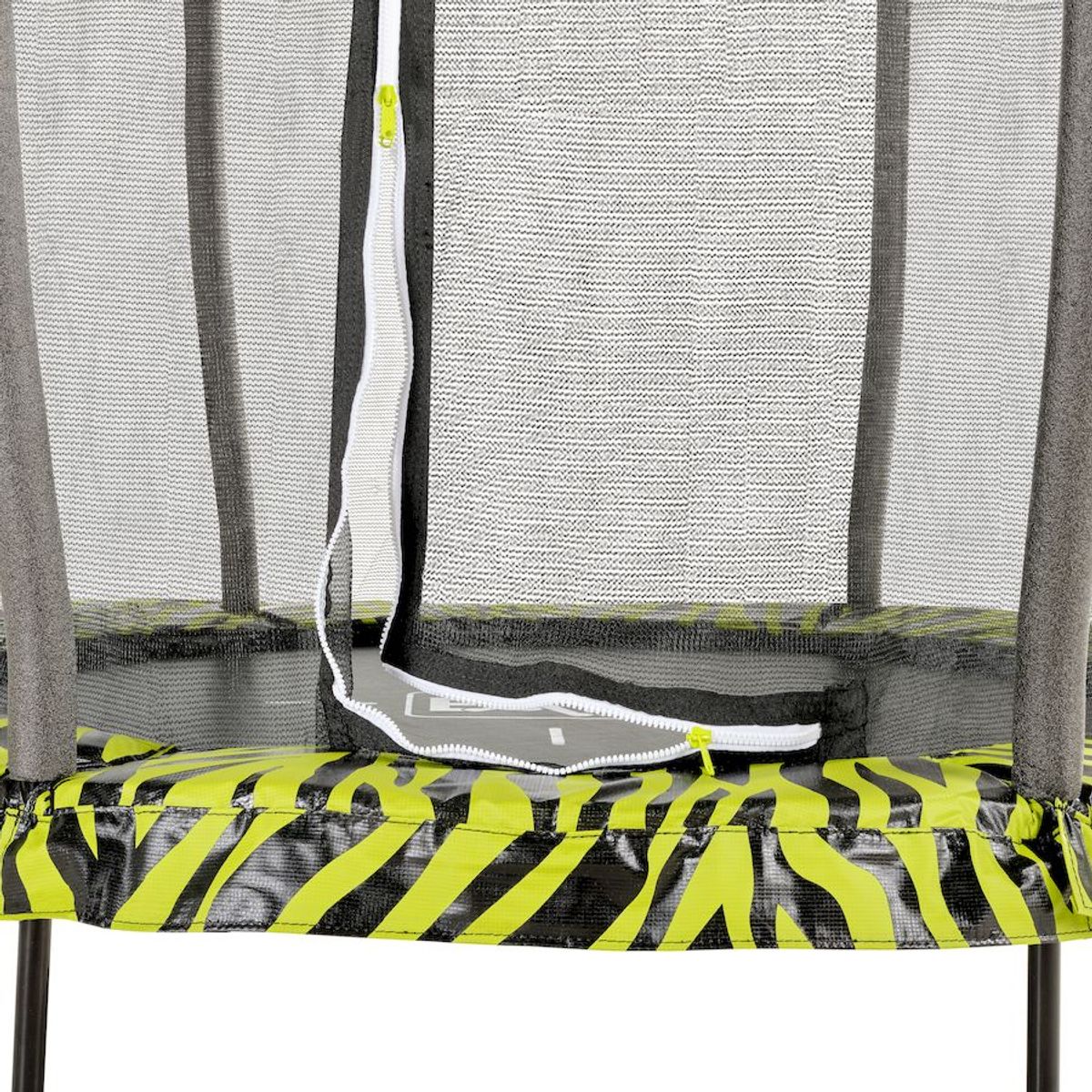 EXIT Tiggy Junior 140 cm zwart/groen trampoline + veiligheidsnet rits