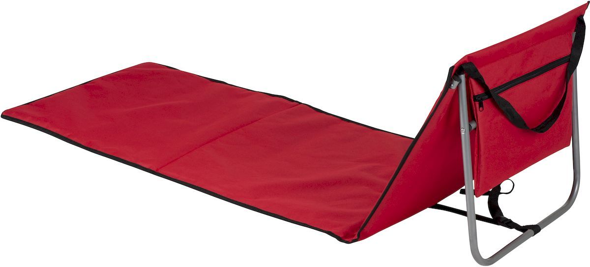 Bo-Camp Lota strandmat/strandstoel - Rood achterkant 