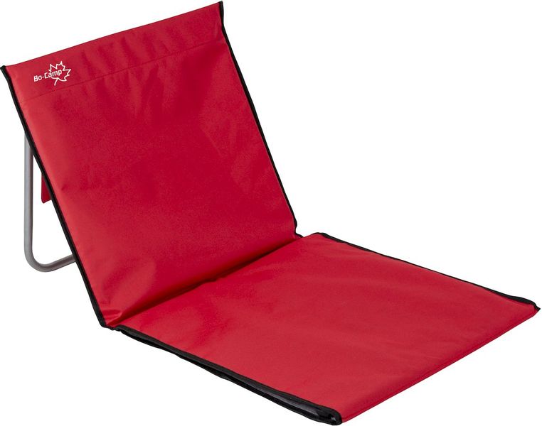 Bo-Camp Lota strandmat/strandstoel - Rood opgevouwen