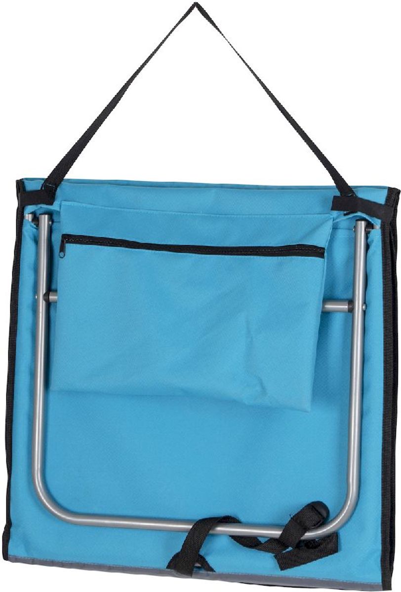 Bo-Camp Lota strandmat/strandstoel - Blauw draagtas achterkant 