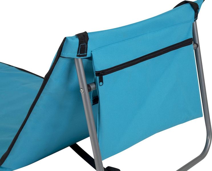 Bo-Camp Lota strandmat/strandstoel - Blauw opbergvak