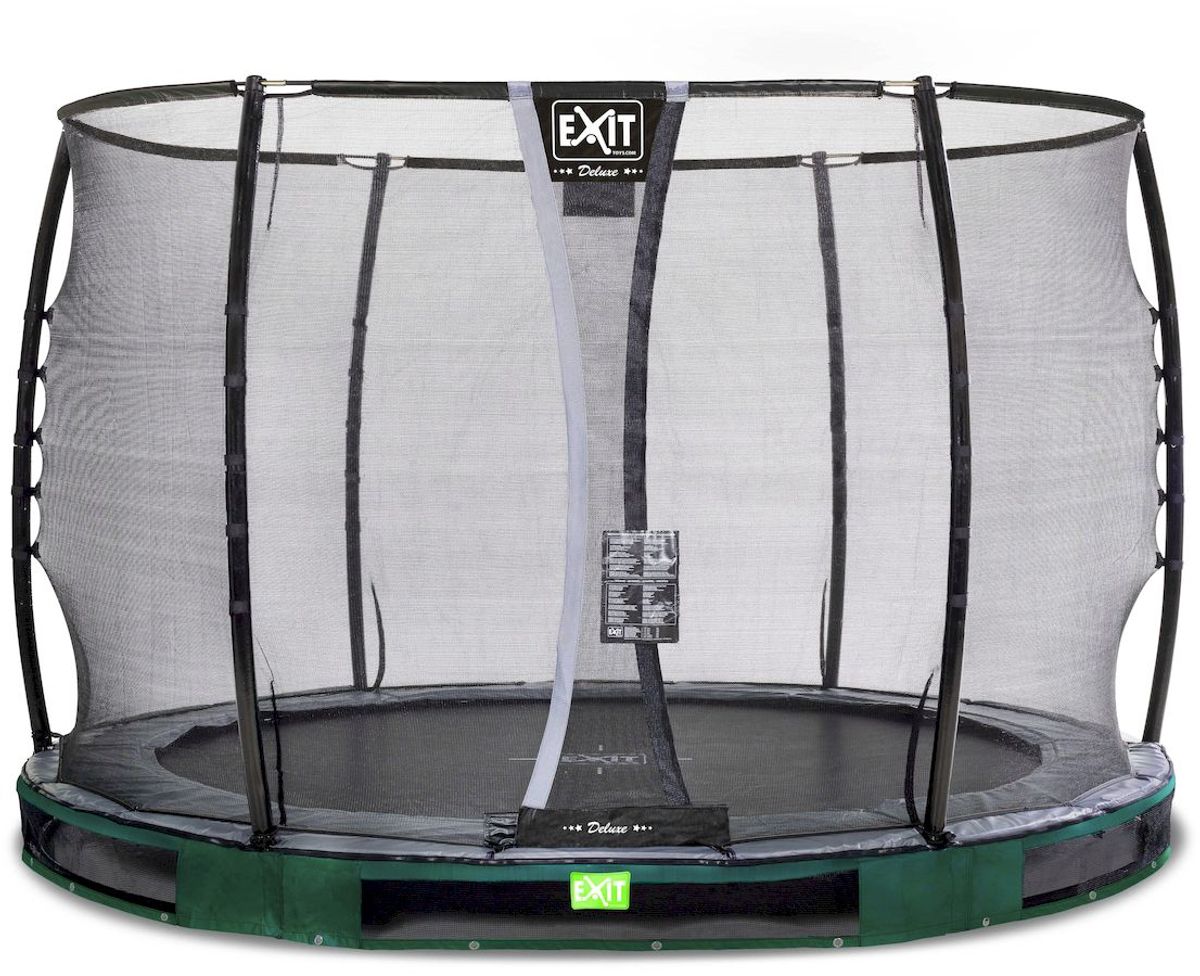 EXIT Elegant Ground Premium 305 cm groen trampoline + veiligheidsnet