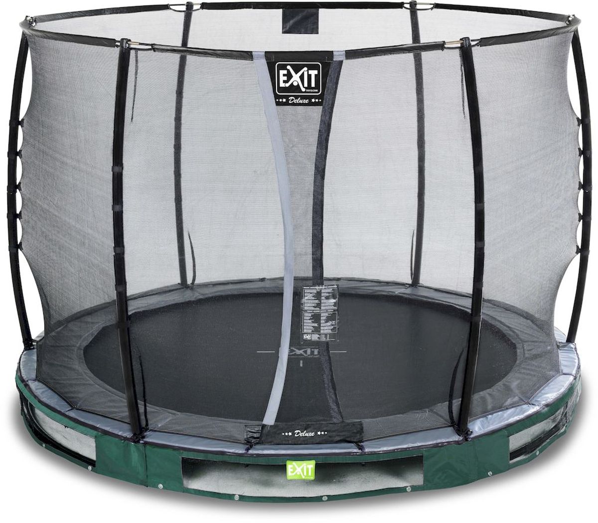EXIT Elegant Ground Premium 305 cm groen trampoline + veiligheidsnet