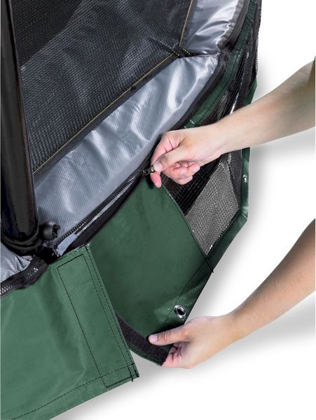 EXIT Elegant Ground Premium 305 cm groen trampoline + veiligheidsnet rits