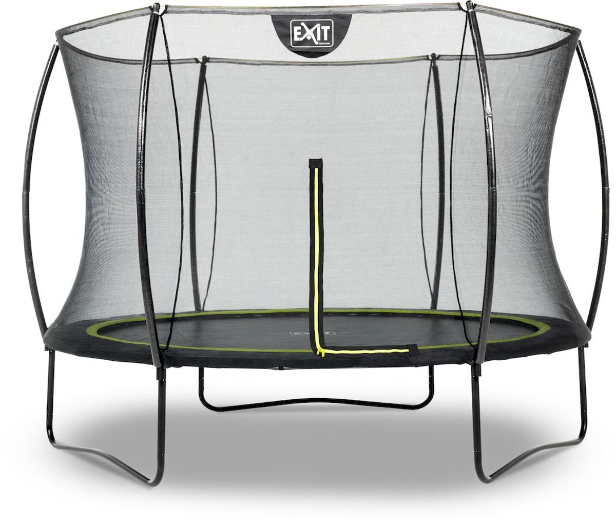 Kolonel Toelating cliënt EXIT Silhouette 244 cm zwart trampoline + veiligheidsnet