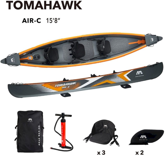 Aqua Marina Tomahawk Air-C opblaasbare kano set