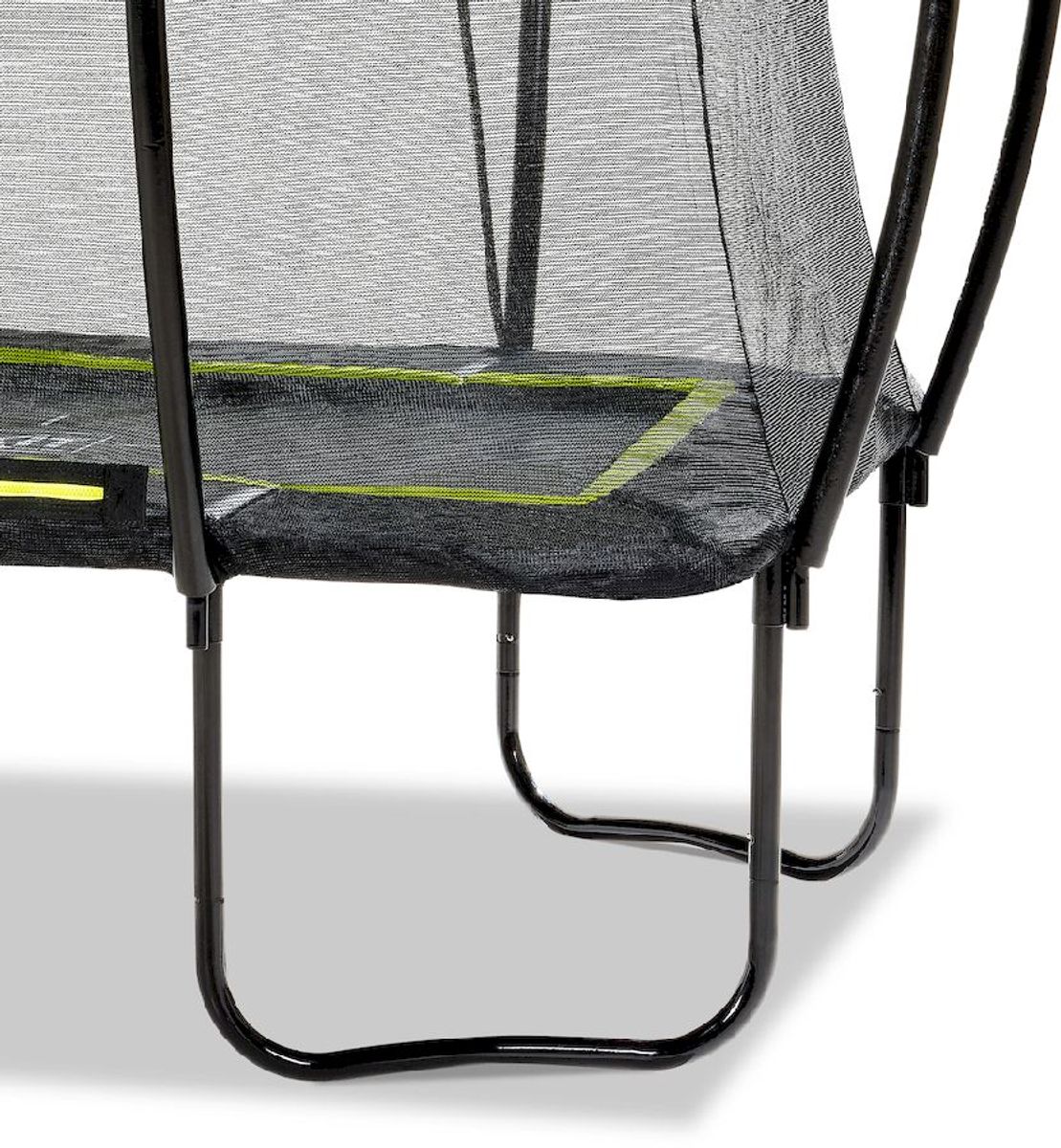 EXIT Silhouette rechthoekig 153 x 214 cm zwart trampoline + veiligheidsnet poten