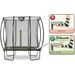 EXIT Silhouette rechthoekig 153 x 214 cm zwart trampoline + veiligheidsnet Foot Protection System