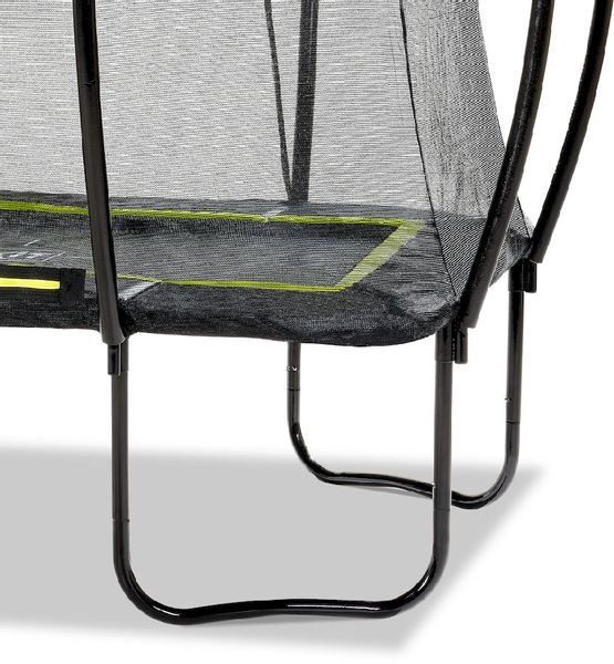 EXIT Silhouette rechthoekig 153 x 214 cm zwart trampoline + veiligheidsnet poten