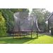 EXIT Silhouette rechthoekig 214 x 305 cm zwart trampoline + veiligheidsnet buiten