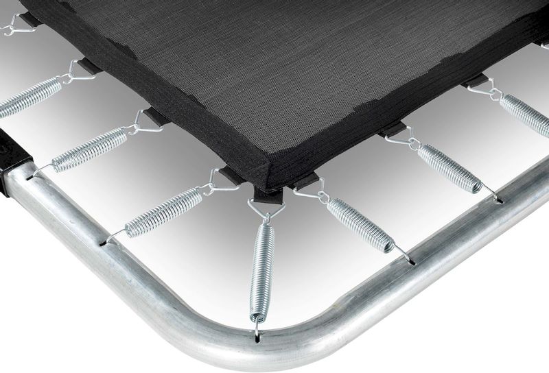 EXIT Silhouette rechthoekig 214 x 305 cm zwart trampoline + veiligheidsnet veringen