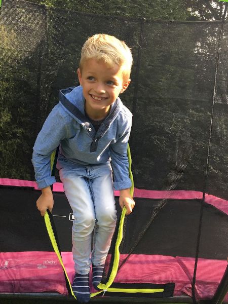 EXIT Silhouette Ground 244 x 366 cm zwart trampoline + veiligheidsnet opening