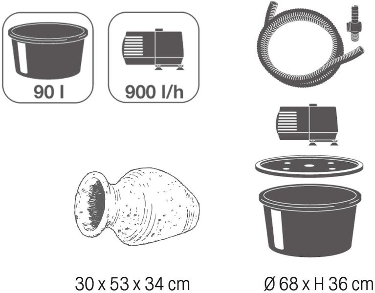 Ubbink AcquaArte Larissa waterornament onderdelen