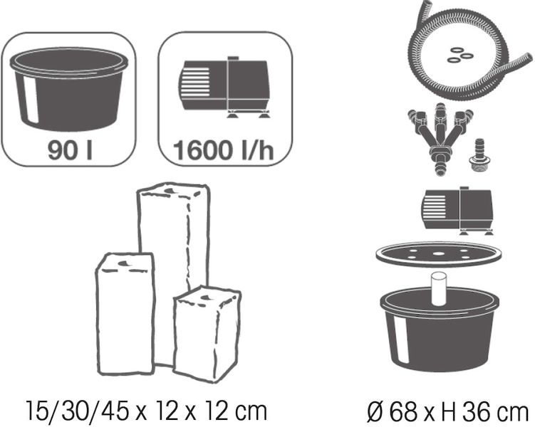 Ubbink AcquaArte Taranto waterornament techniek
