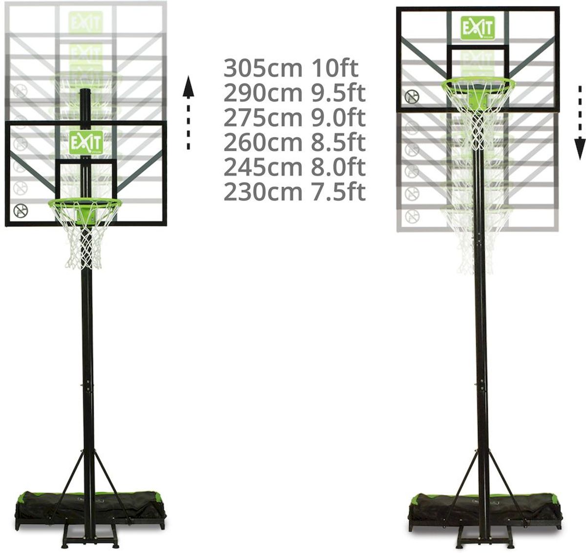 EXIT Comet basketbalbord verstelbaar