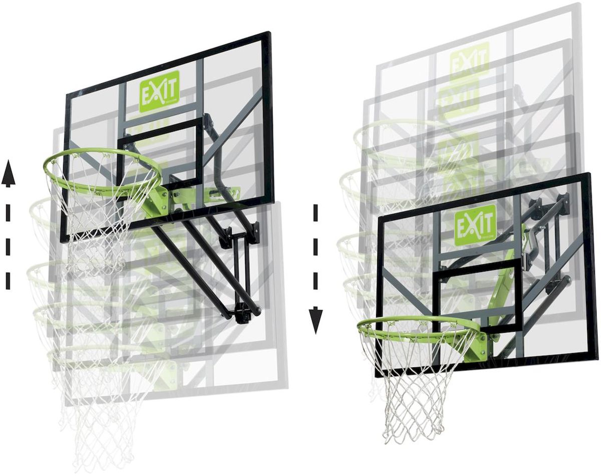EXIT Galaxy basketbalbord - muurmontage verstelbaar