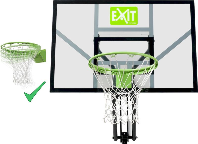 EXIT Galaxy basketbalbord met dunkring - muurmontage meeverende dunkring
