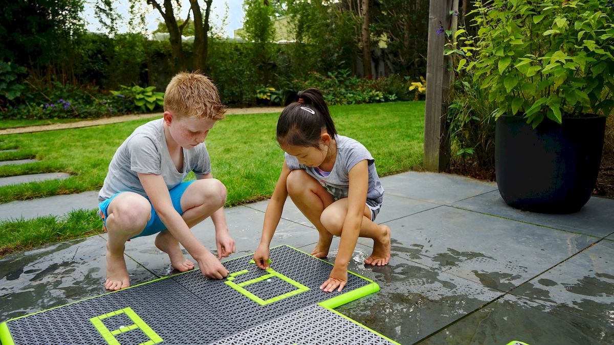 EXIT Sprinqle water speeltegels - 150 x 150 cm