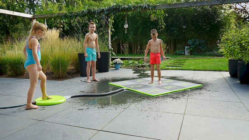 EXIT Sprinqle water speeltegels - 150 x 150 cm tuin